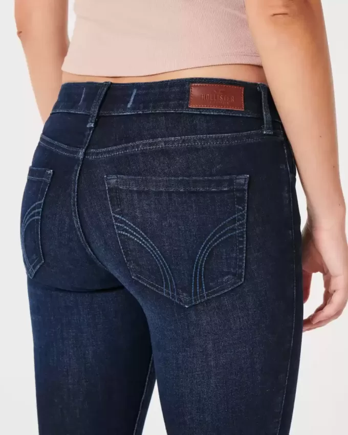 Jeans super skinny lavaggio scuro a vita bassa curvy