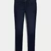 Jeans super skinny lavaggio scuro a vita bassa curvy