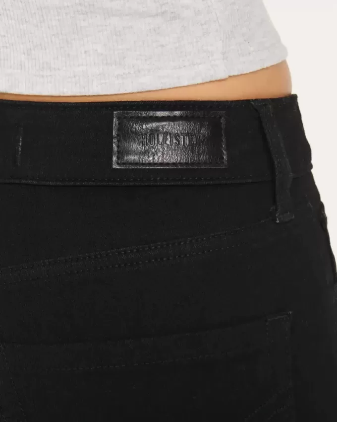 Jeans super skinny neri a vita alta curvy