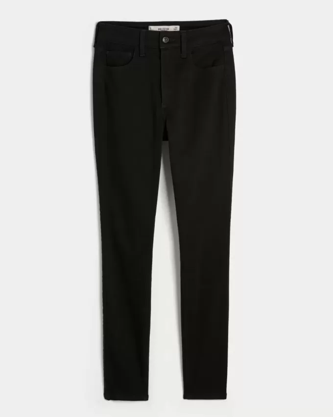 Jeans super skinny neri a vita alta curvy