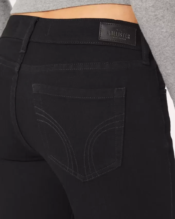 Jeans super skinny neri a vita bassa