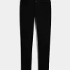 Jeans super skinny neri a vita bassa
