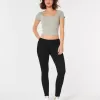 Jeans super skinny neri a vita bassa e curvy