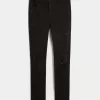 Jeans super skinny neri strappati a vita alta