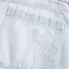 Jort baggy con fiocco grafico e vita bassa e lavaggio chiaro