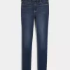 Leggings in jeans lavaggio medio a vita alta