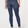 Leggings in jeans lavaggio scuro a vita alta