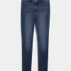 Leggings in jeans lavaggio scuro a vita alta