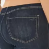 Leggings in jeans lavaggio scuro a vita alta curvy