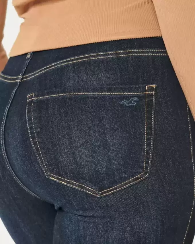 Leggings in jeans lavaggio scuro a vita alta curvy