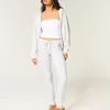 Leggings in pile con grafica a cuore