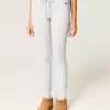 Leggings in pile con grafica a cuore