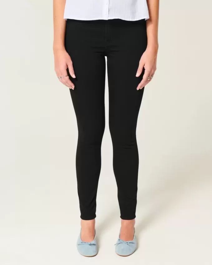 Leggings neri a vita alta