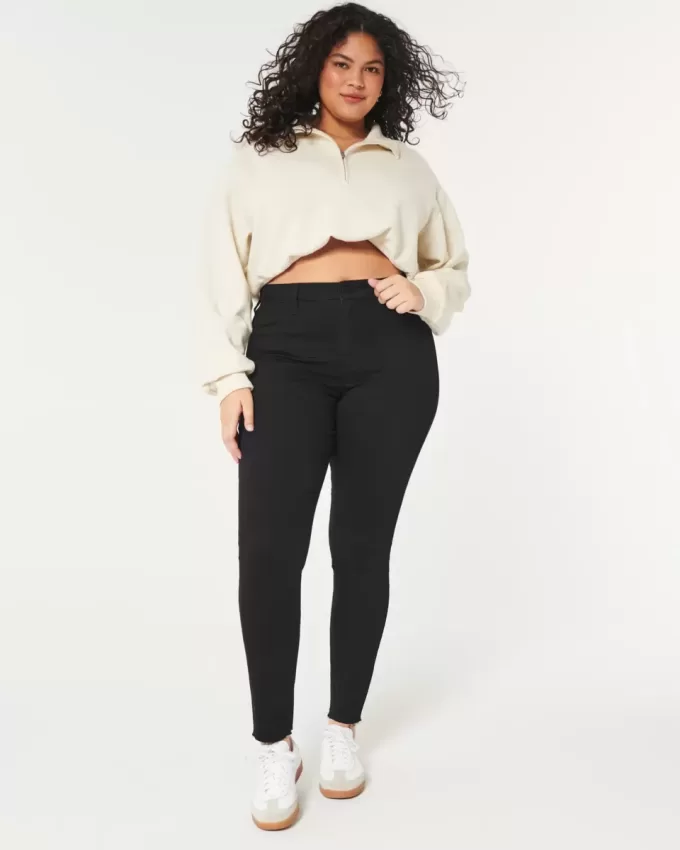 Leggings neri a vita alta curvy