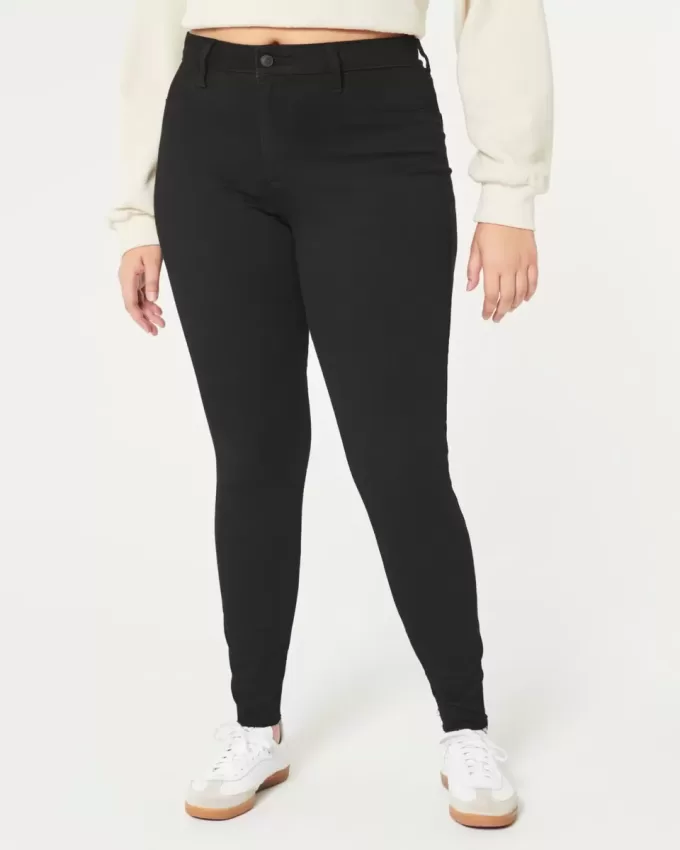 Leggings neri a vita alta curvy