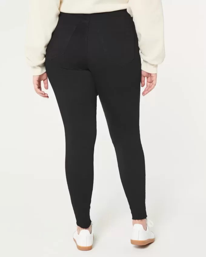 Leggings neri a vita alta curvy