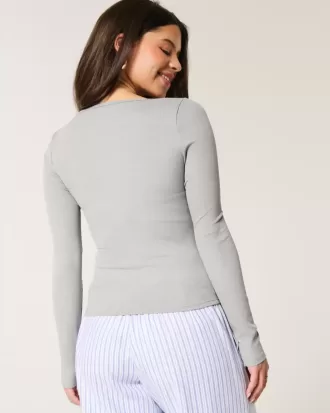 Maglia a maniche lunghe in tessuto senza cuciture a coste