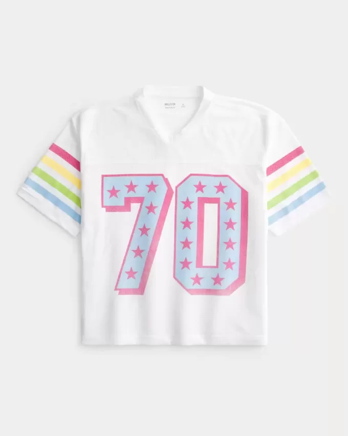 Maglia con grafica a numeri squadrati