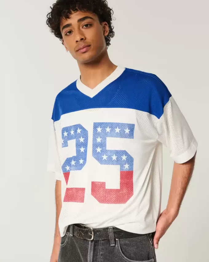 Maglia con grafica a numeri squadrati