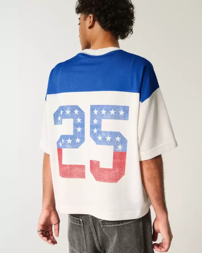 Maglia con grafica a numeri squadrati