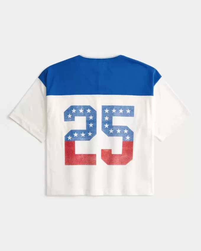 Maglia con grafica a numeri squadrati
