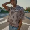 Maglia con grafica Dodge Boxy Crop Camo