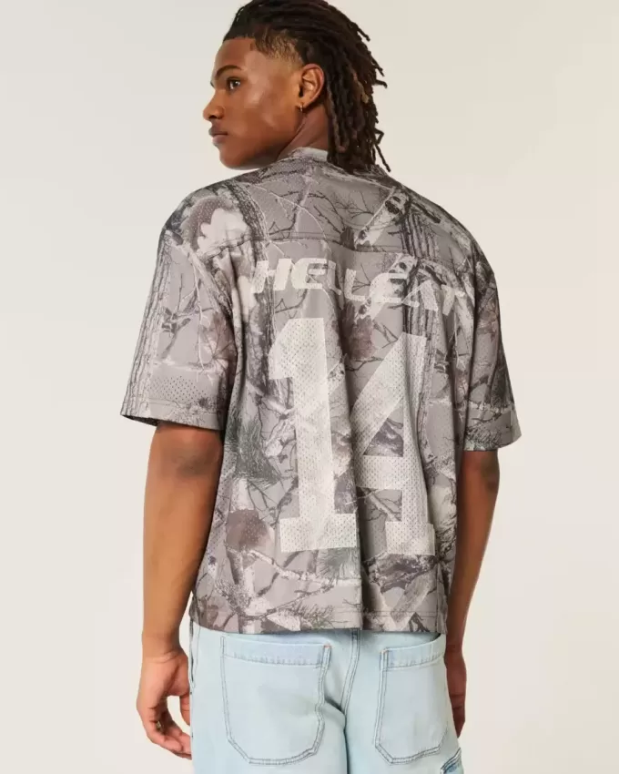 Maglia con grafica Dodge Boxy Crop Camo