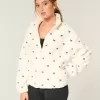 Maglia con zip ricamata in sherpa Gilly Hicks