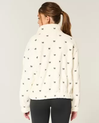 Maglia con zip ricamata in sherpa Gilly Hicks