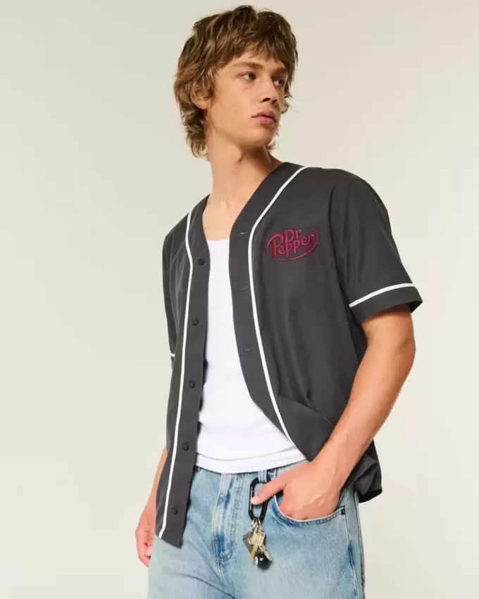 Maglia da baseball con grafica Dr Pepper squadrata