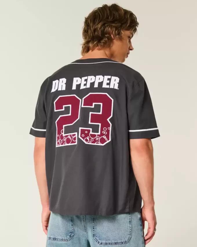 Maglia da baseball con grafica Dr Pepper squadrata