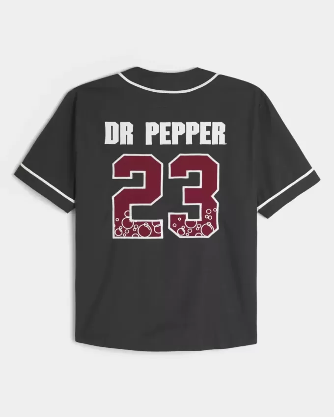 Maglia da baseball con grafica Dr Pepper squadrata