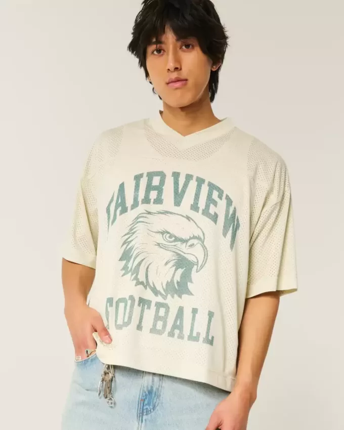 Maglia da football Fairview con grafica squadrata