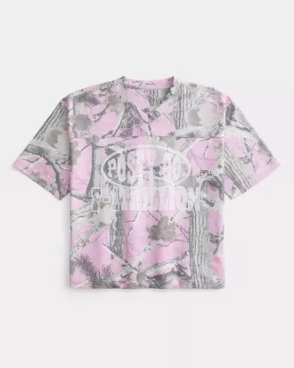 Maglia grafica Boxy Crop Posty Co.