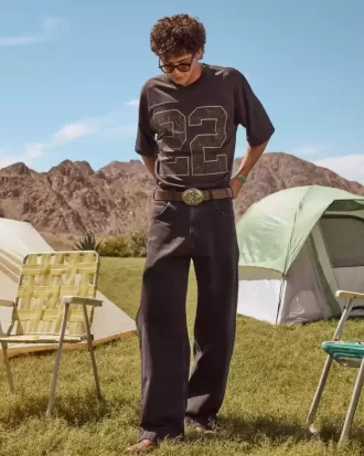 Maglia grafica con motivo largo