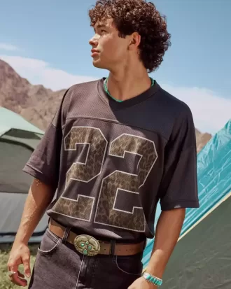 Maglia grafica con motivo largo