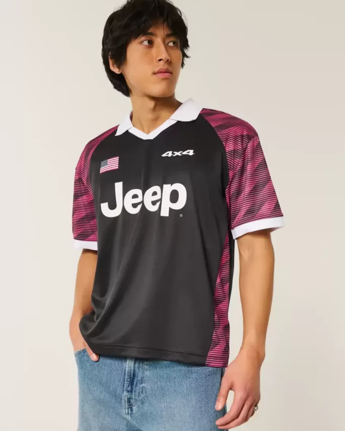 Maglia grafica Jeep squadrata Maglia grafica Jeep squadrata