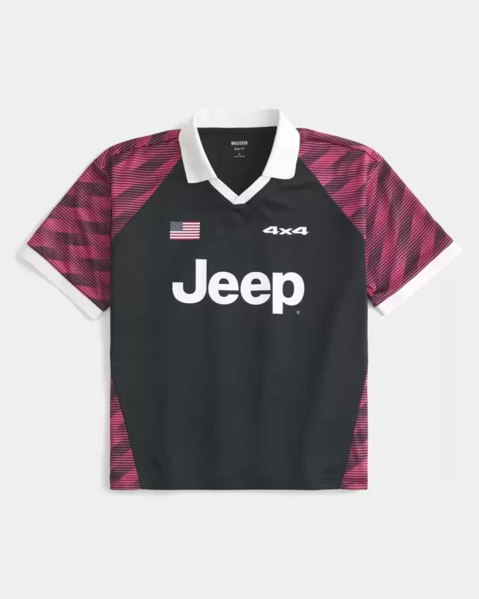 Maglia grafica Jeep squadrata Maglia grafica Jeep squadrata