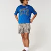 Maglia grafica North Valley in mesh aderente e squadrata