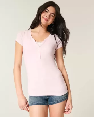 Maglia Henley a maniche corte