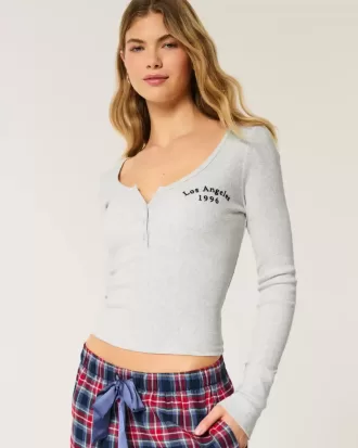 Maglia Henley con grafica Los Angeles a coste
