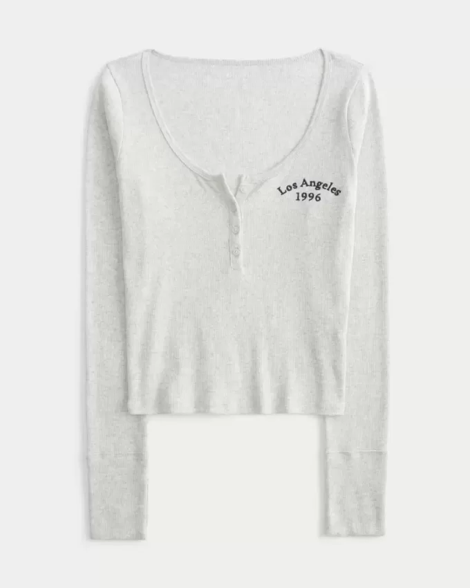 Maglia Henley con grafica Los Angeles a coste