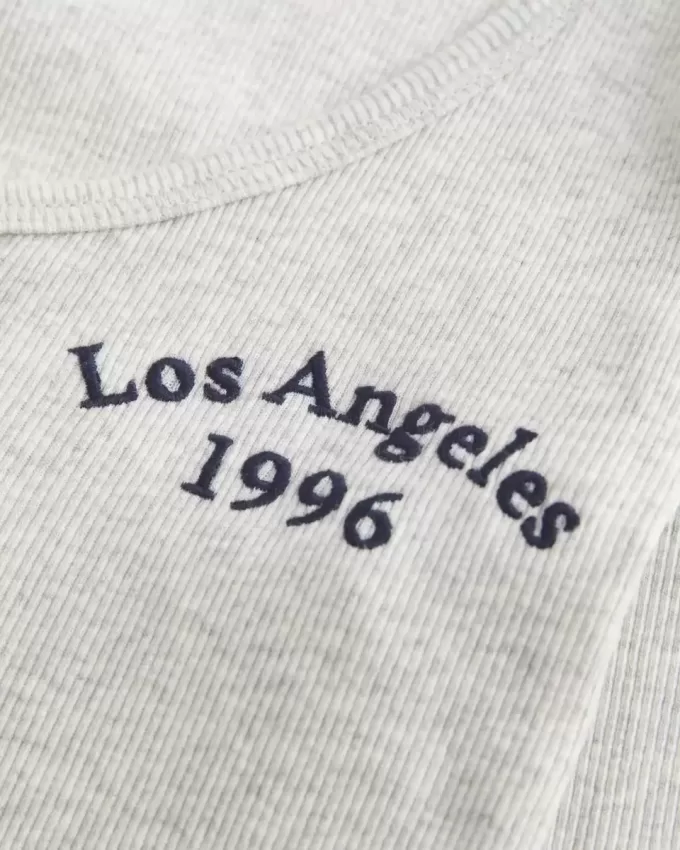 Maglia Henley con grafica Los Angeles a coste