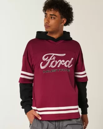 Maglia larga con grafica Ford Mustang