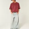 Maglietta da football con grafica Varsity, modello Baggy Crop e pesante