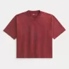 Maglietta da football con grafica Varsity, modello Baggy Crop e pesante