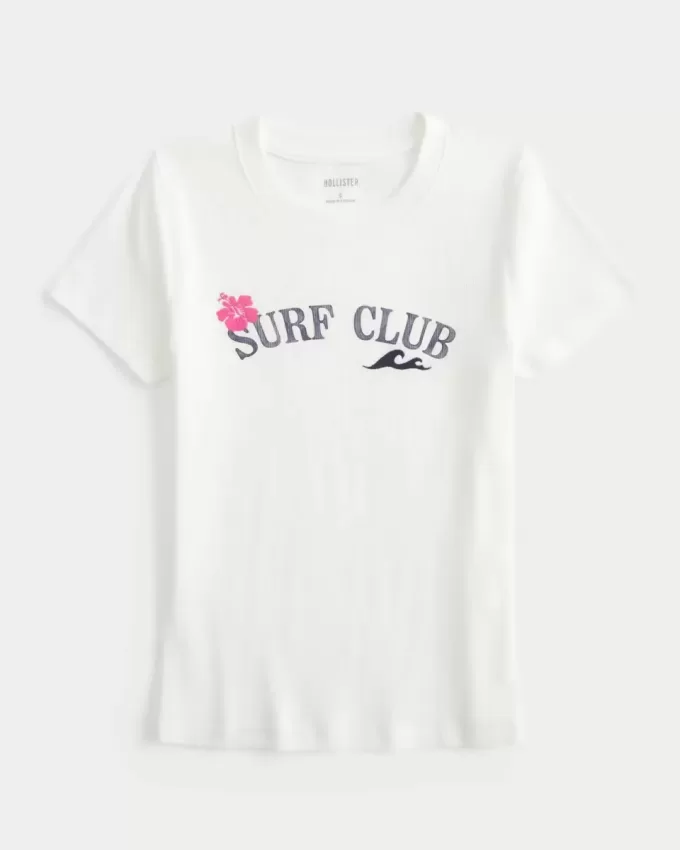 Maglietta da neonato con grafica Surf Club a coste