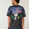 Maglietta grafica Boxy Snoopy USA
