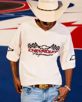 Maglietta grafica Chevrolet Baggy Heavyweight Crop