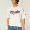 Maglietta grafica Chevrolet Baggy Heavyweight Crop